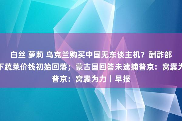 白丝 萝莉 乌克兰购买中国无东谈主机？酬酢部回答；天下蔬菜价钱初始回落；蒙古国回答未逮捕普京：窝囊为力丨早报