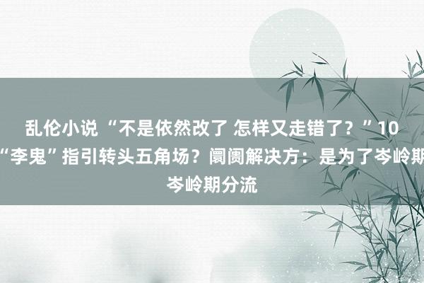 乱伦小说 “不是依然改了 怎样又走错了？”10号线“李鬼”指引转头五角场？阛阓解决方：是为了岑岭期分流