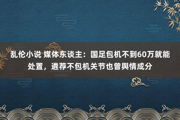 乱伦小说 媒体东谈主：国足包机不到60万就能处置，遴荐不包机关节也曾舆情成分