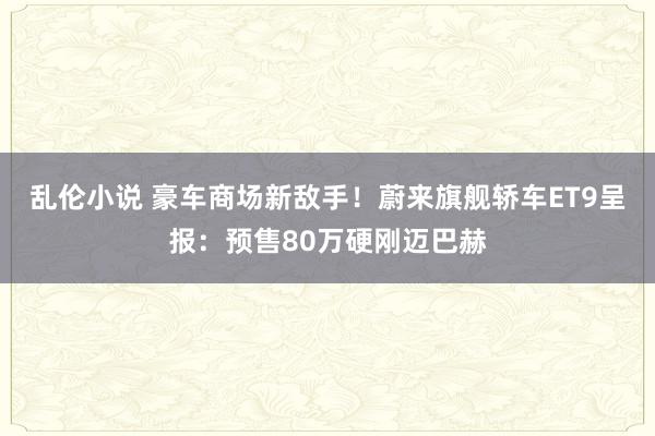 乱伦小说 豪车商场新敌手！蔚来旗舰轿车ET9呈报：预售80万硬刚迈巴赫