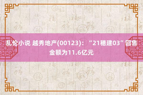 乱伦小说 越秀地产(00123)：“21穂建03”回售金额为11.6亿元