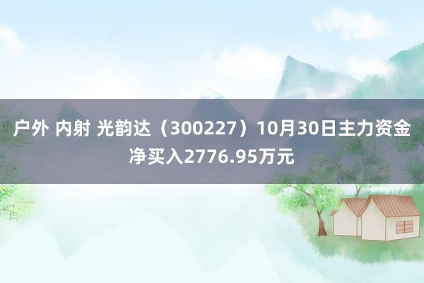 户外 内射 光韵达（300227）10月30日主力资金净买入2776.95万元