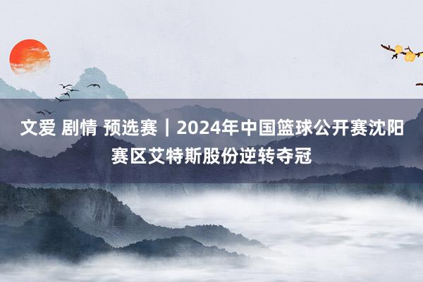 文爱 剧情 预选赛｜2024年中国篮球公开赛沈阳赛区艾特斯股份逆转夺冠