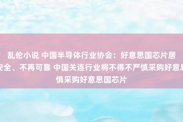 乱伦小说 中国半导体行业协会：好意思国芯片居品不再安全、不再可靠 中国关连行业将不得不严慎采购好意思国芯片