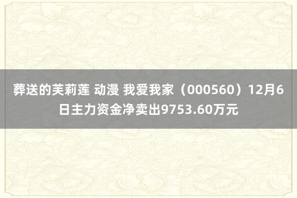 葬送的芙莉莲 动漫 我爱我家（000560）12月6日主力资金净卖出9753.60万元