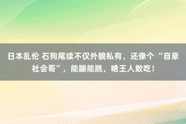 日本乱伦 石狗尾续不仅外貌私有，还像个 “自豪社会哥”，能蹦能跳，啥王人敢吃！