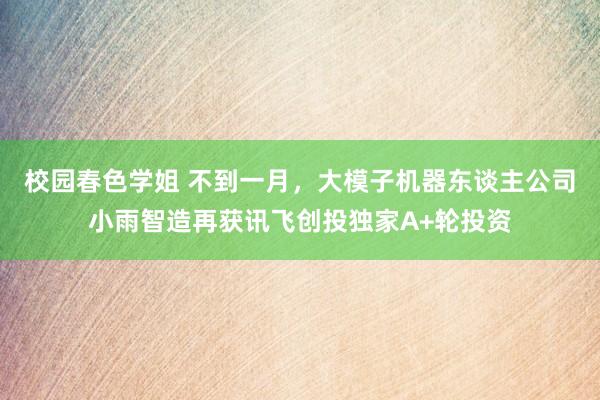 校园春色学姐 不到一月，大模子机器东谈主公司小雨智造再获讯飞创投独家A+轮投资