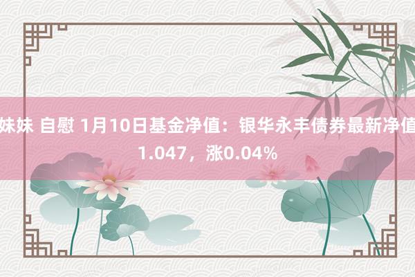 妹妹 自慰 1月10日基金净值：银华永丰债券最新净值1.047，涨0.04%