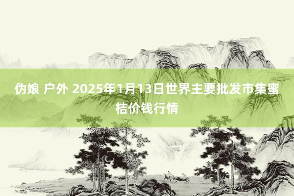 伪娘 户外 2025年1月13日世界主要批发市集蜜桔价钱行情